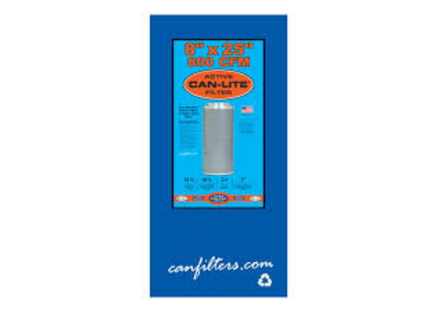 Can Fan Can-Lite Filter Mini 8"x25"  800 CFM