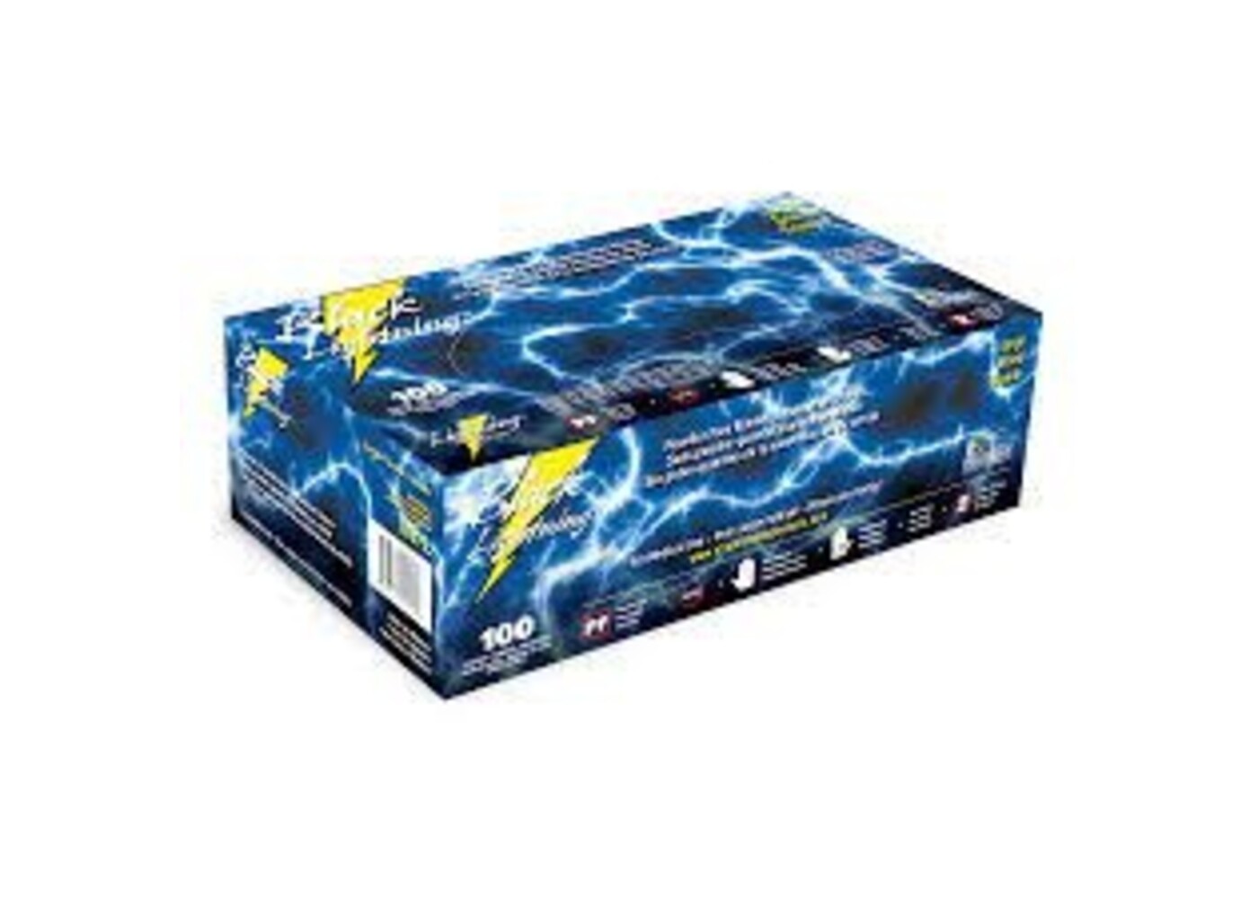 Atlantic Safety Products Black Lightning Powder Free Nitrile Gloves  XXL