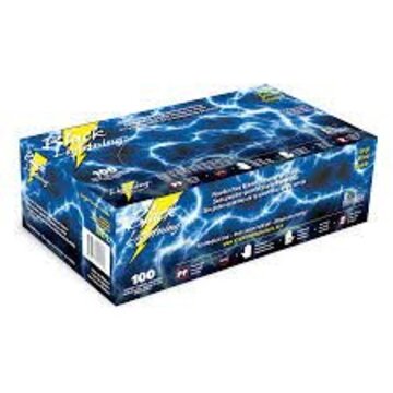 Atlantic Safety Products Black Lightning Powder Free Nitrile Gloves  XXL