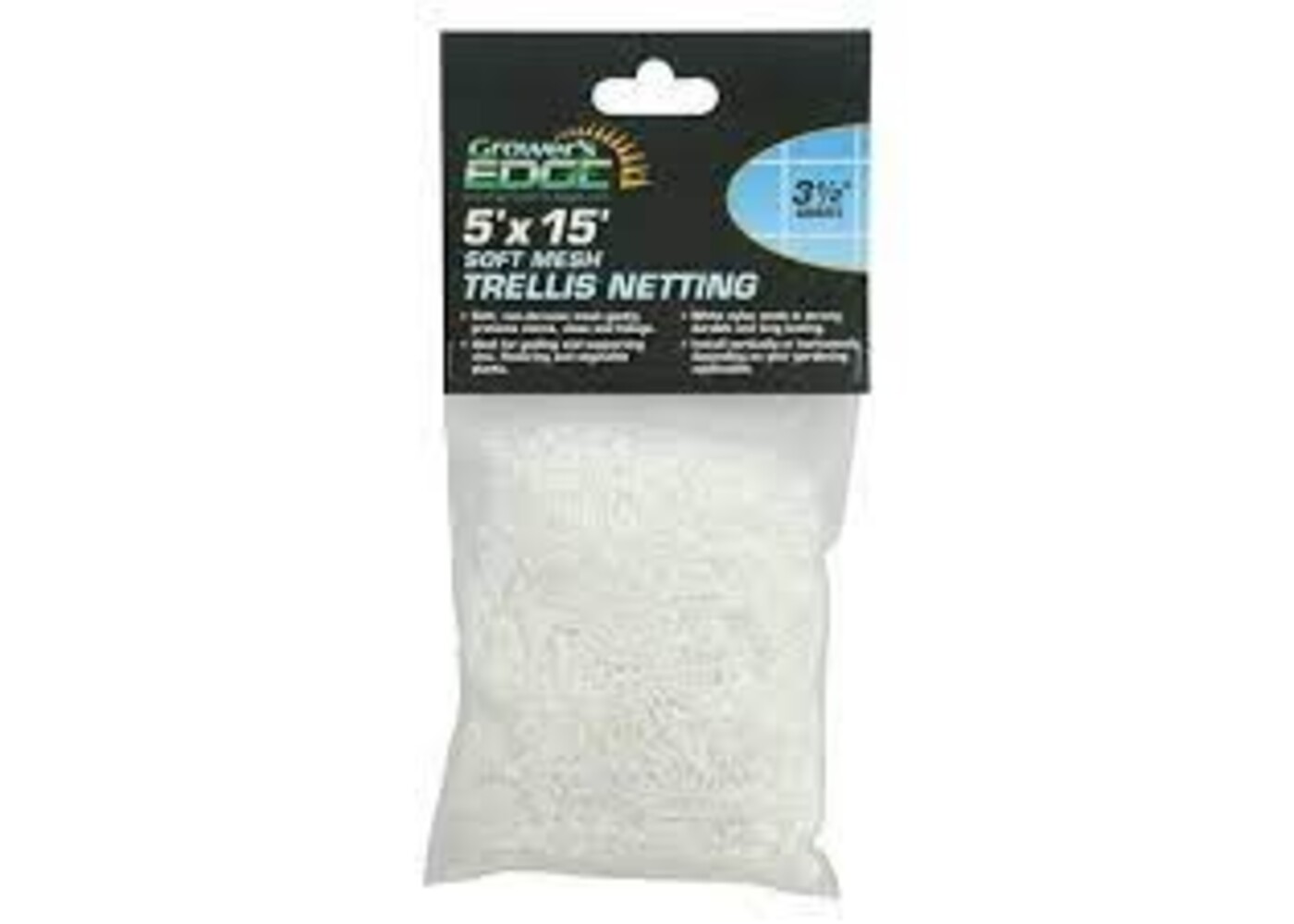 Growers Edge Grower's Edge Soft Mesh Trellis Netting 5 ft x 15 ft w/ 3.5 in Squares (12/Cs)
