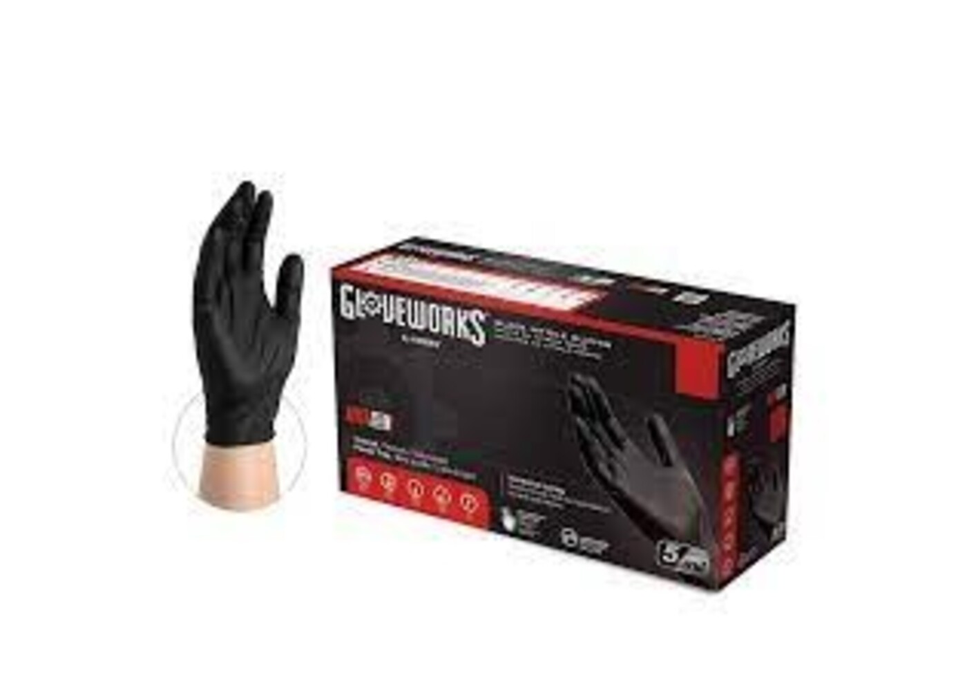 GlovePlus Black Nitrile Large Gloves