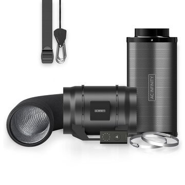 AC Infinity AC Infinity Air Filtration Kit 8", Inline Fan with Speed Controller, Carbon Filter & Ducting Combo