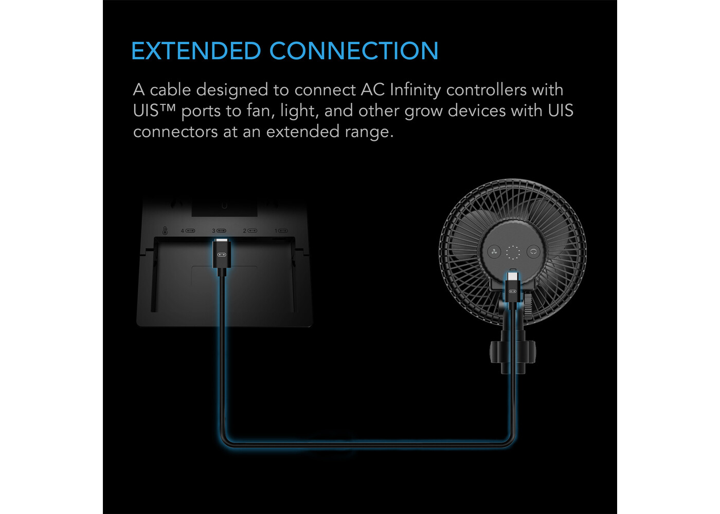 AC Infinity AC Infinity UIS to UIS Extension Cable M-M 10'