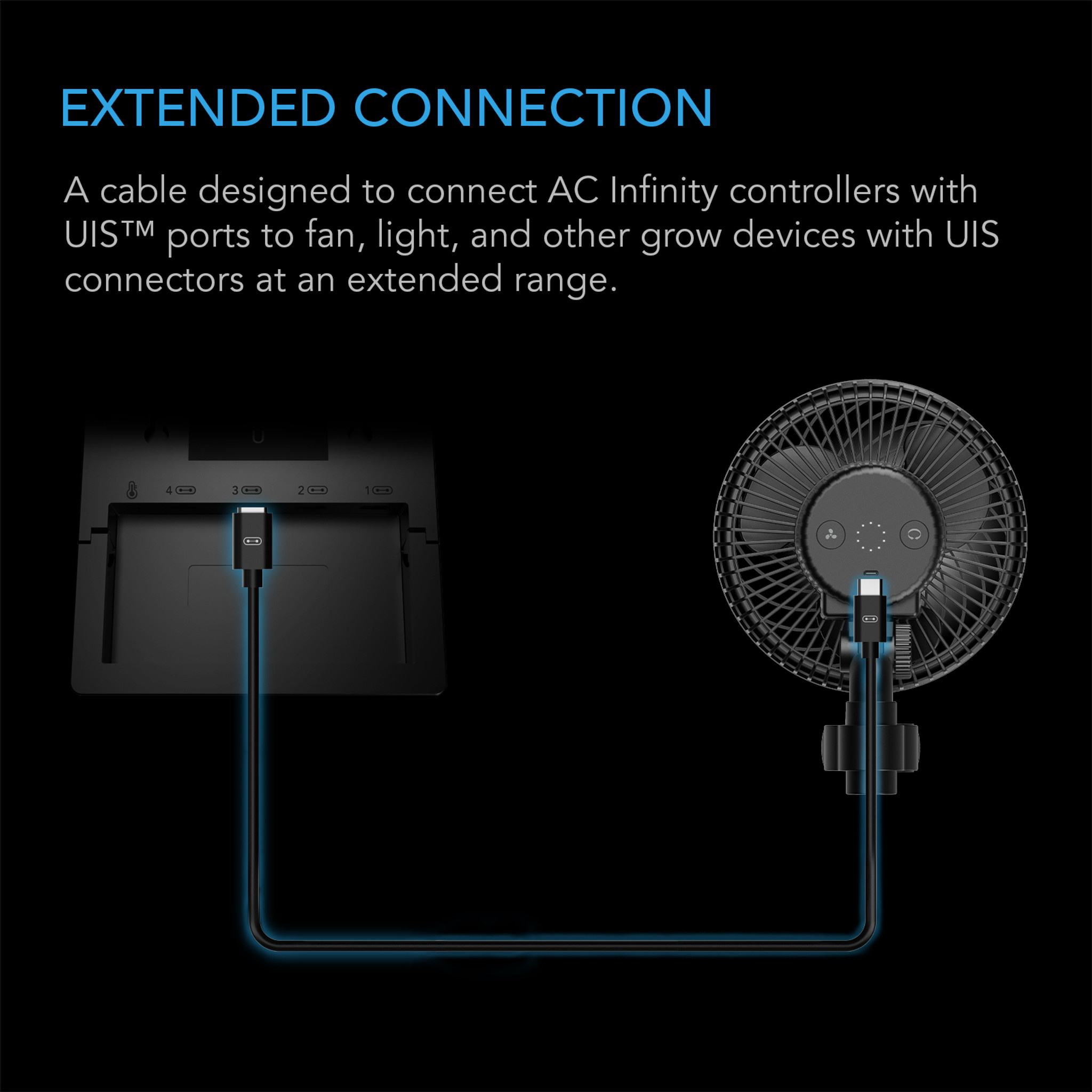 AC Infinity AC Infinity UIS to UIS Extension Cable M-M 10'