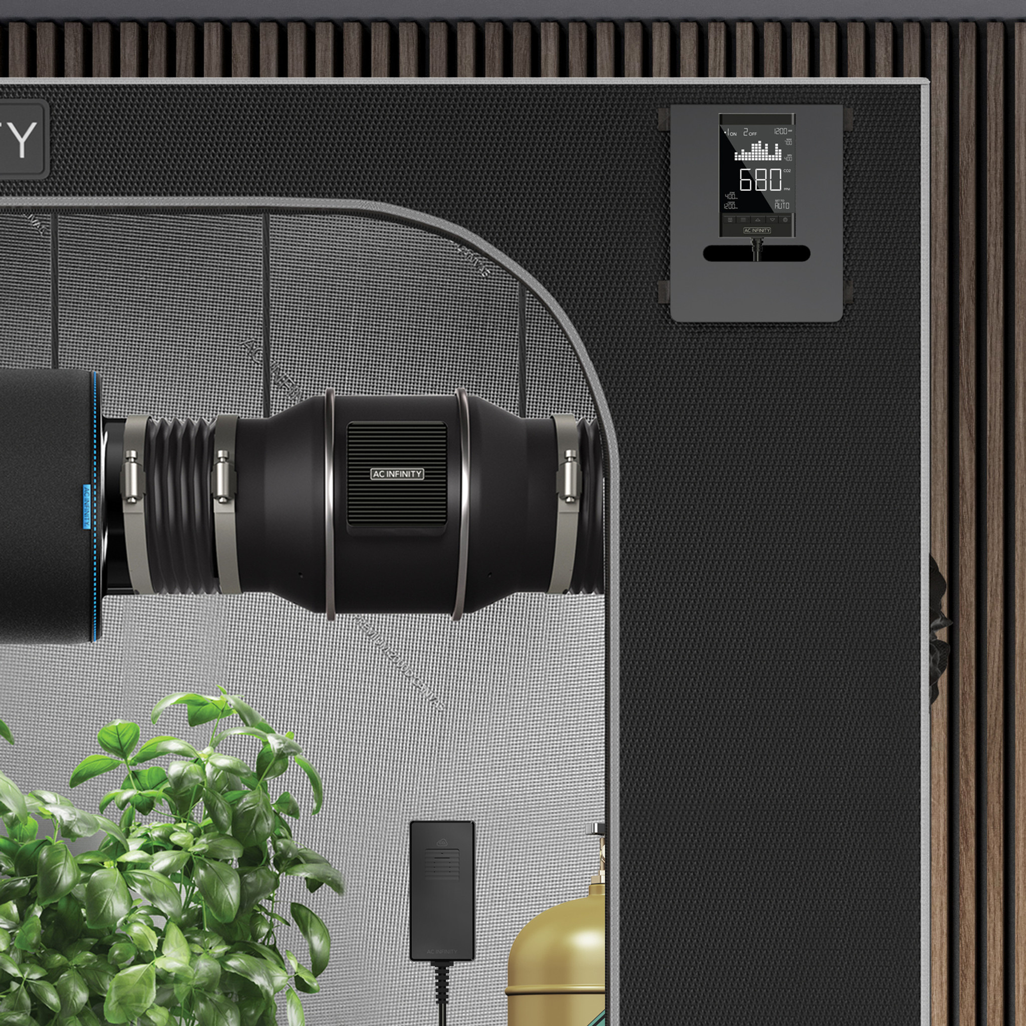 AC Infinity AC Infinity CO2 Controller, Smart Outlet Carbon Dioxide Monitor For CO2 Regulators & Inline Fans
