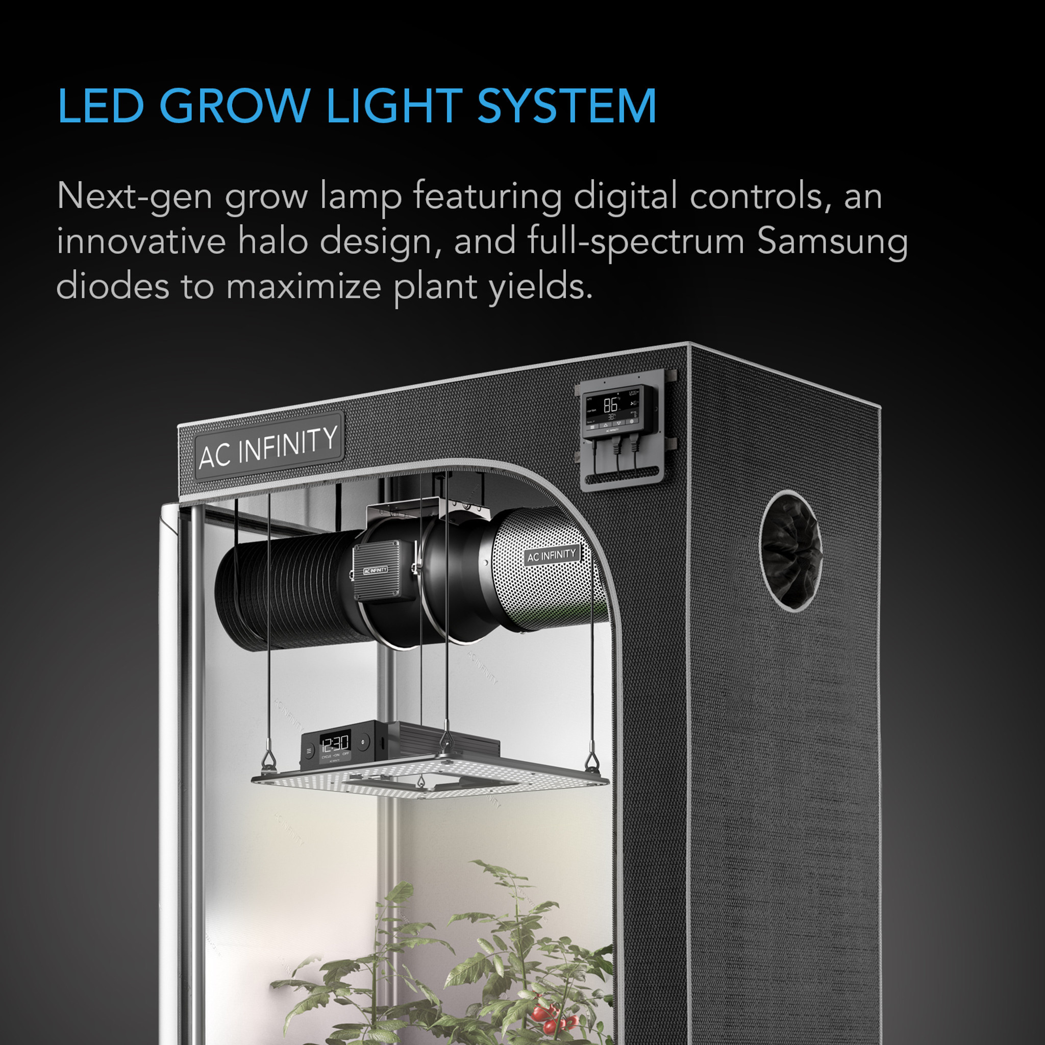 AC Infinity AC Infinity IONGRID S22, Full Spectrum LED Grow Light 130W, Samsung LM301H, 2x2 Ft. Coverage