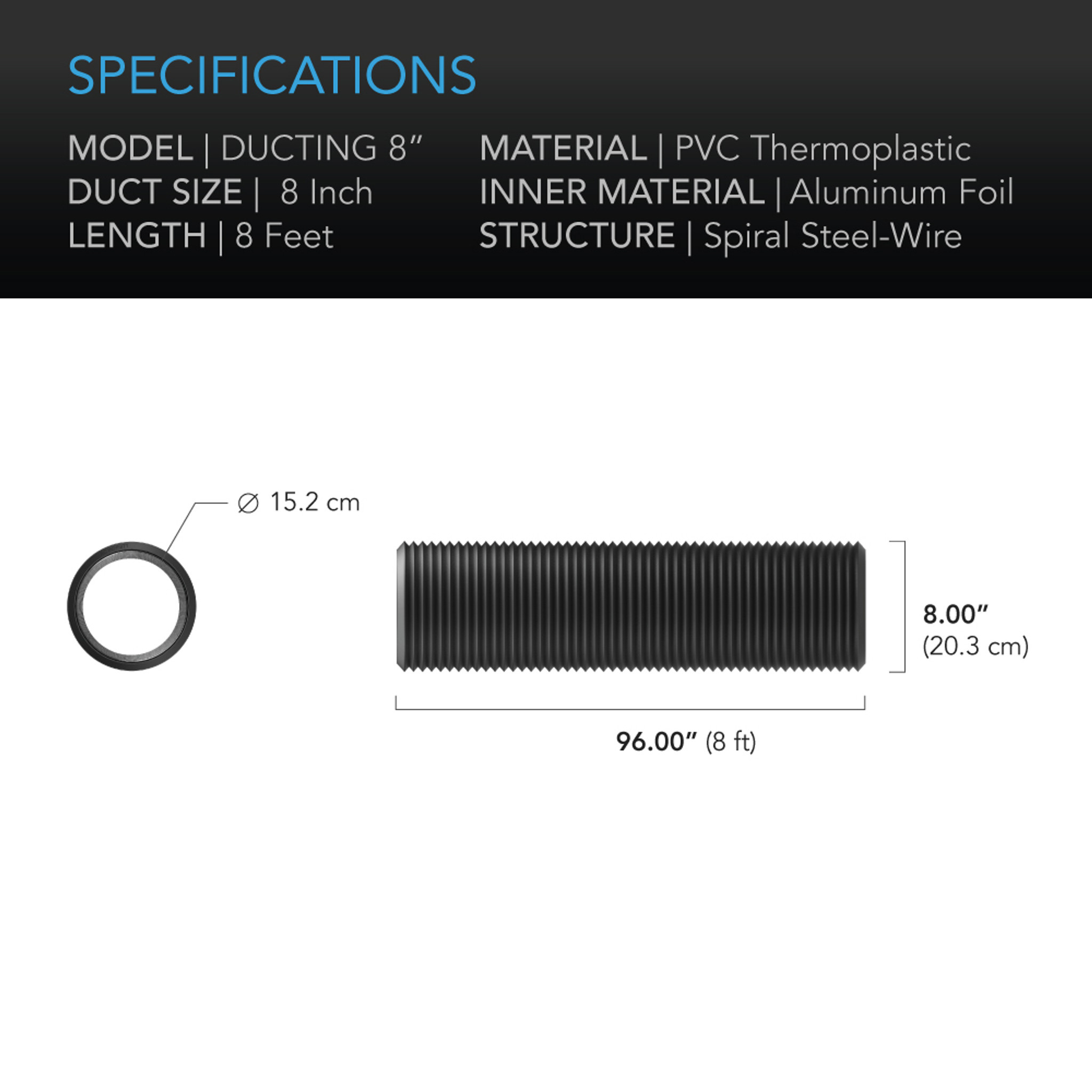 AC Infinity AC Infinity Ducting 8" 8'