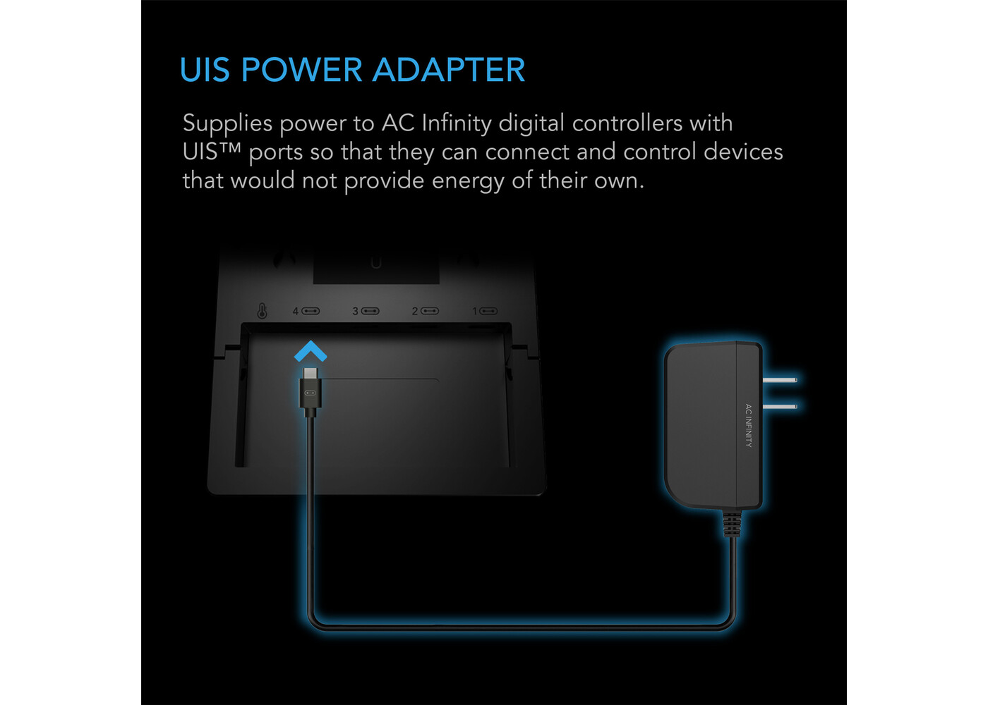 AC Infinity AC Infinity Power Adapter, for Controllers not powered by UIS device