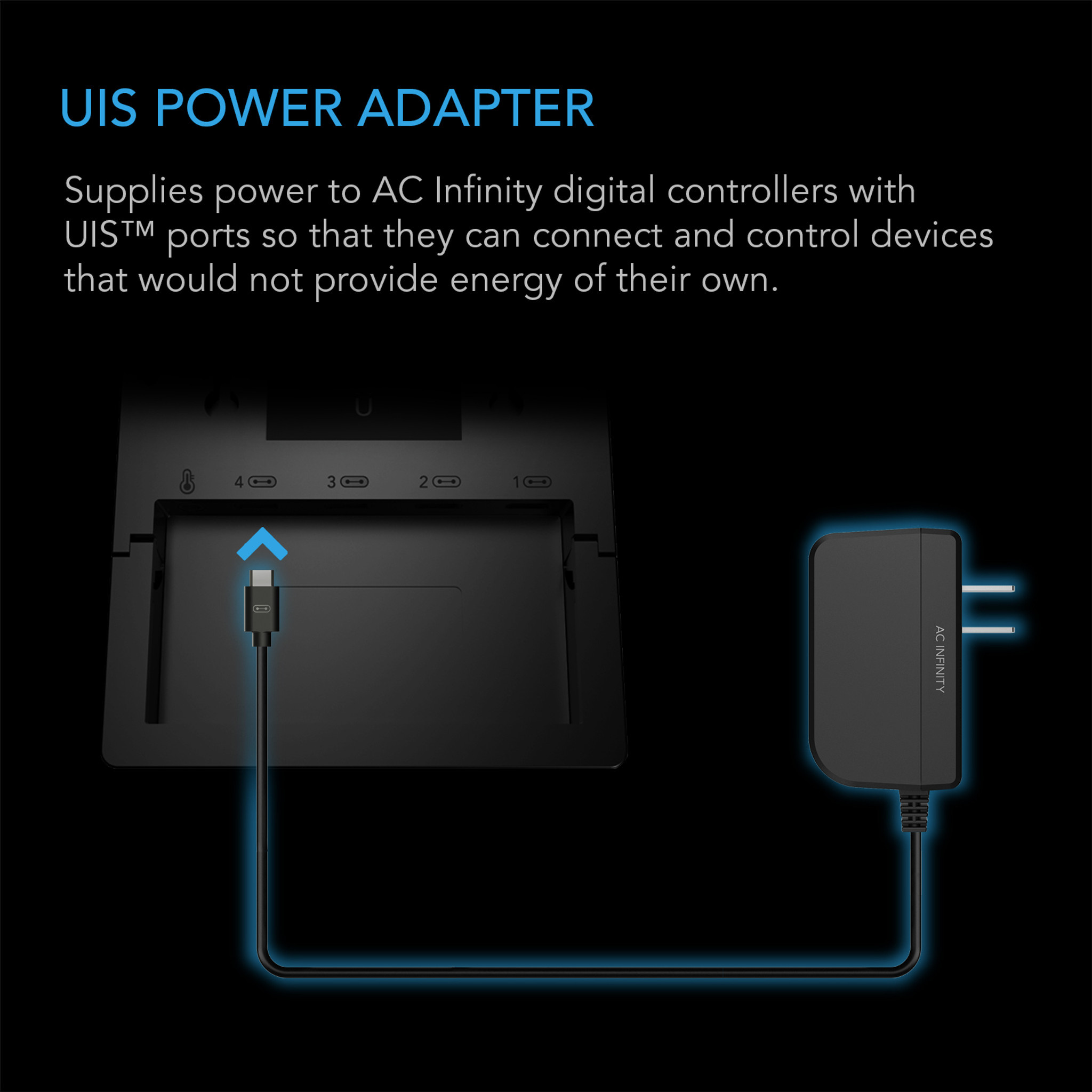 AC Infinity AC Infinity Power Adapter, for Controllers not powered by UIS device
