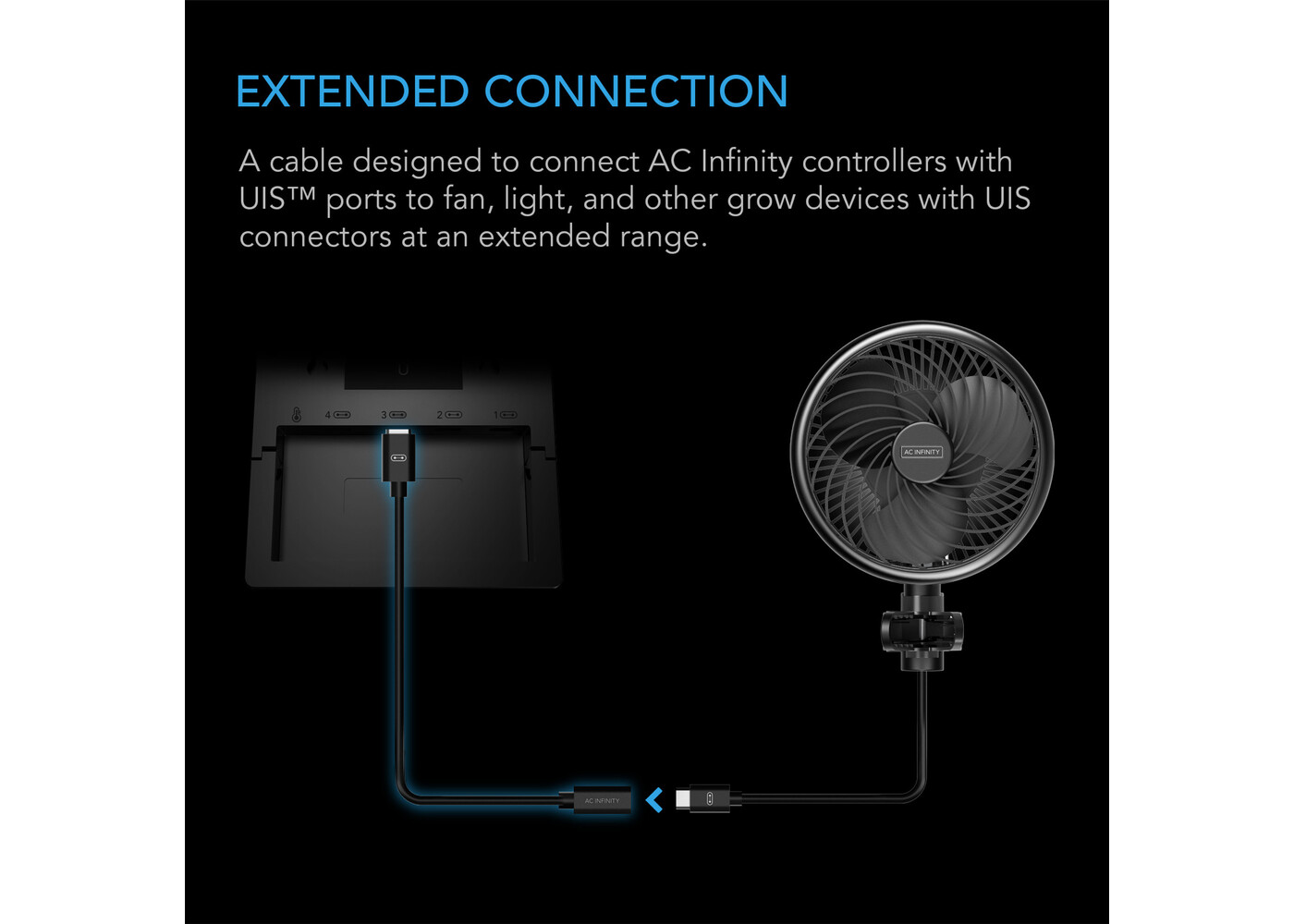 AC Infinity AC Infinity UIS to UIS Extension Cable F-M 10'