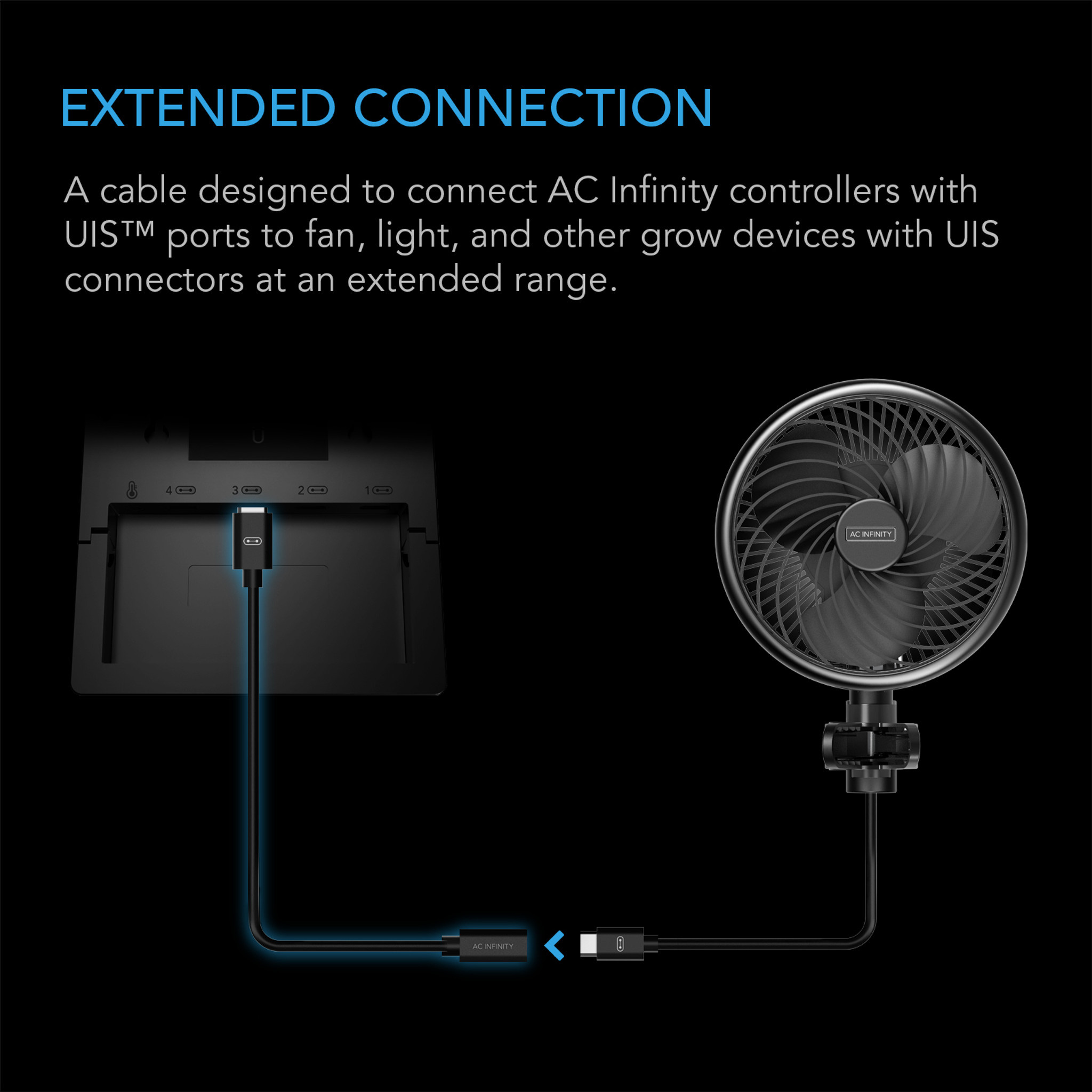 AC Infinity AC Infinity UIS to UIS Extension Cable F-M 10'