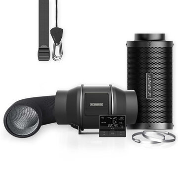 AC Infinity AC Infinity Air Filtration Kit PRO 6", Inline Fan with Smart Controller, Carbon Filter & Ducting Combo