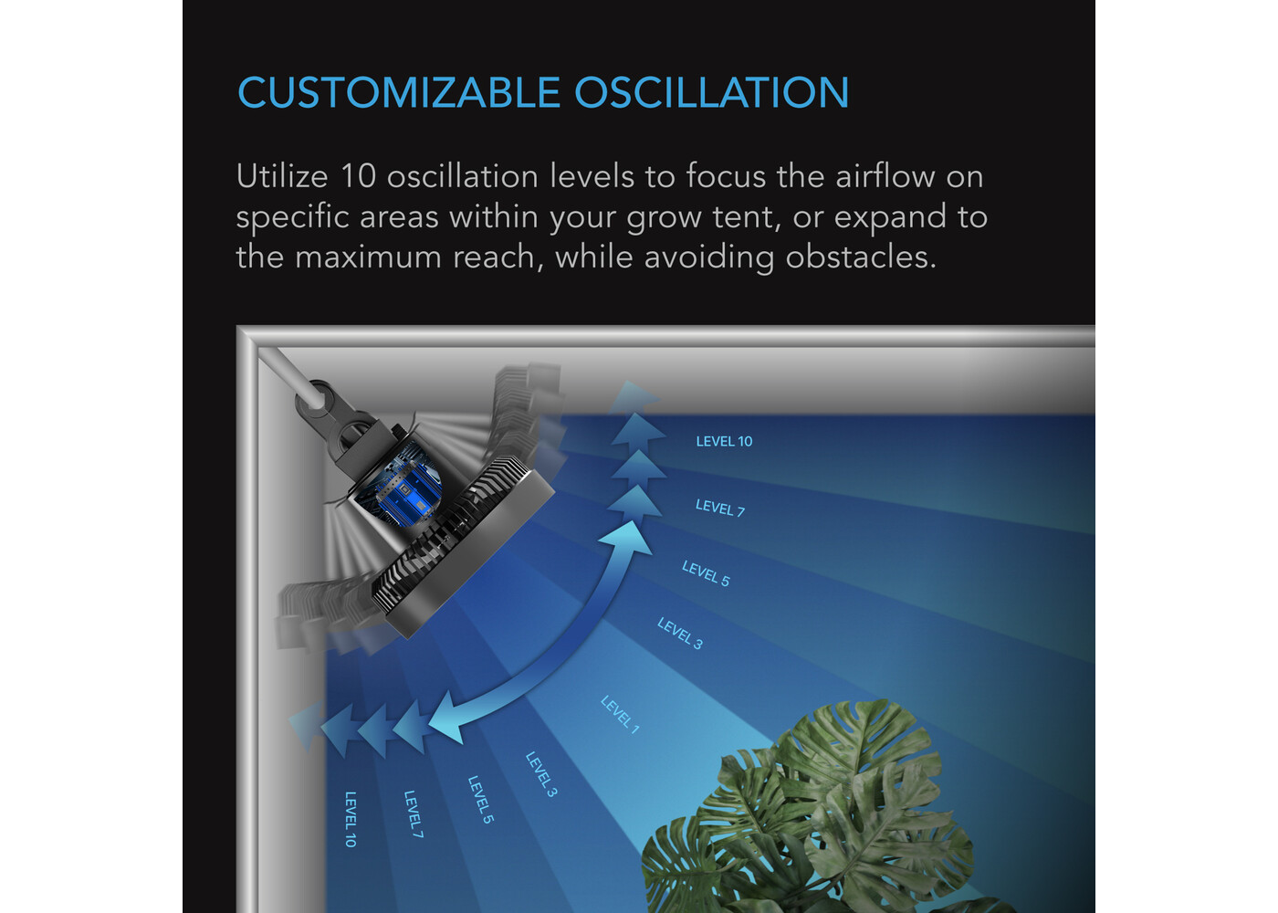AC Infinity AC Infinity CLOUDRAY S6, Grow Tent Clip Fan 6” with 10 Speeds, EC-Motor, Auto Oscillation