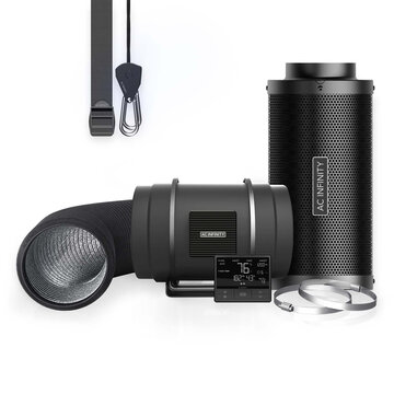 AC Infinity AC Infinity Air Filtration Kit PRO 8", Inline Fan with Smart Controller, Carbon Filter & Ducting Combo