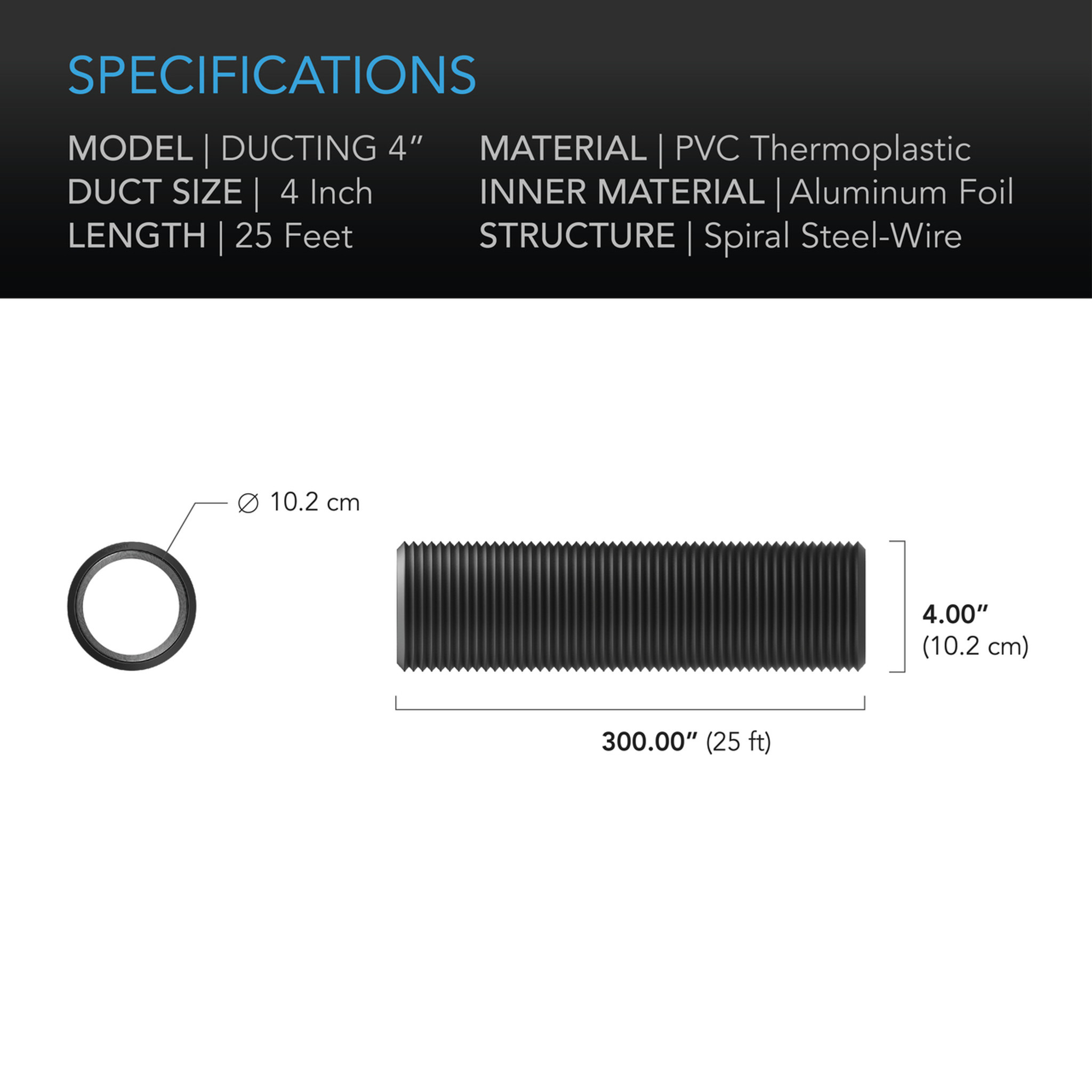 AC Infinity AC Infinity Ducting 4" 25'
