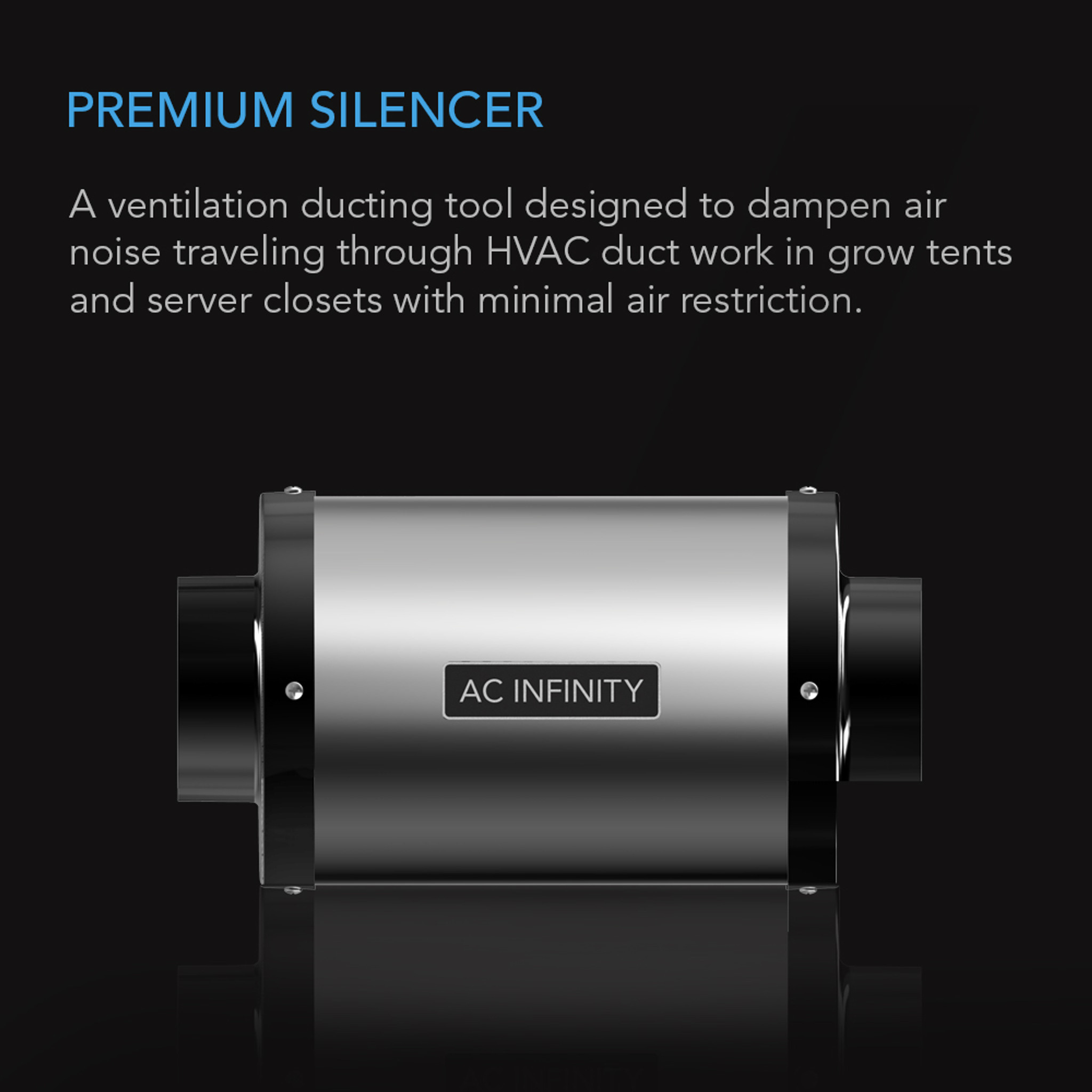 AC Infinity AC Infinity Inline Duct Fan Silencer 4"