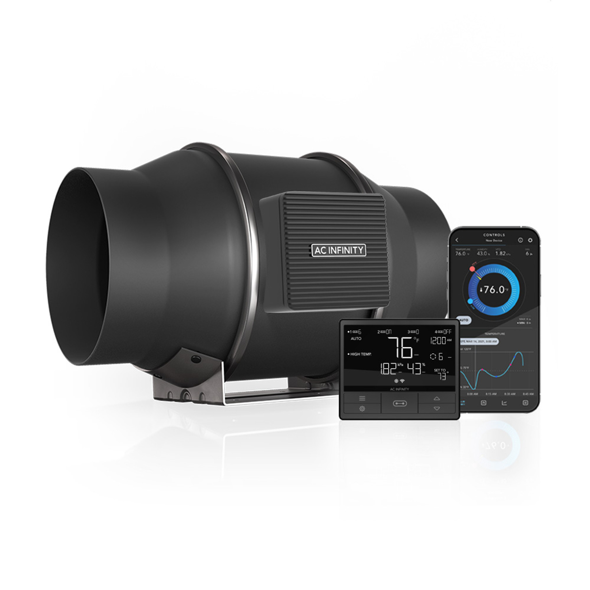 AC Infinity AC Infinity CloudLine T6 6" Inline Duct Fan w/ Temp & Humidity Controller
