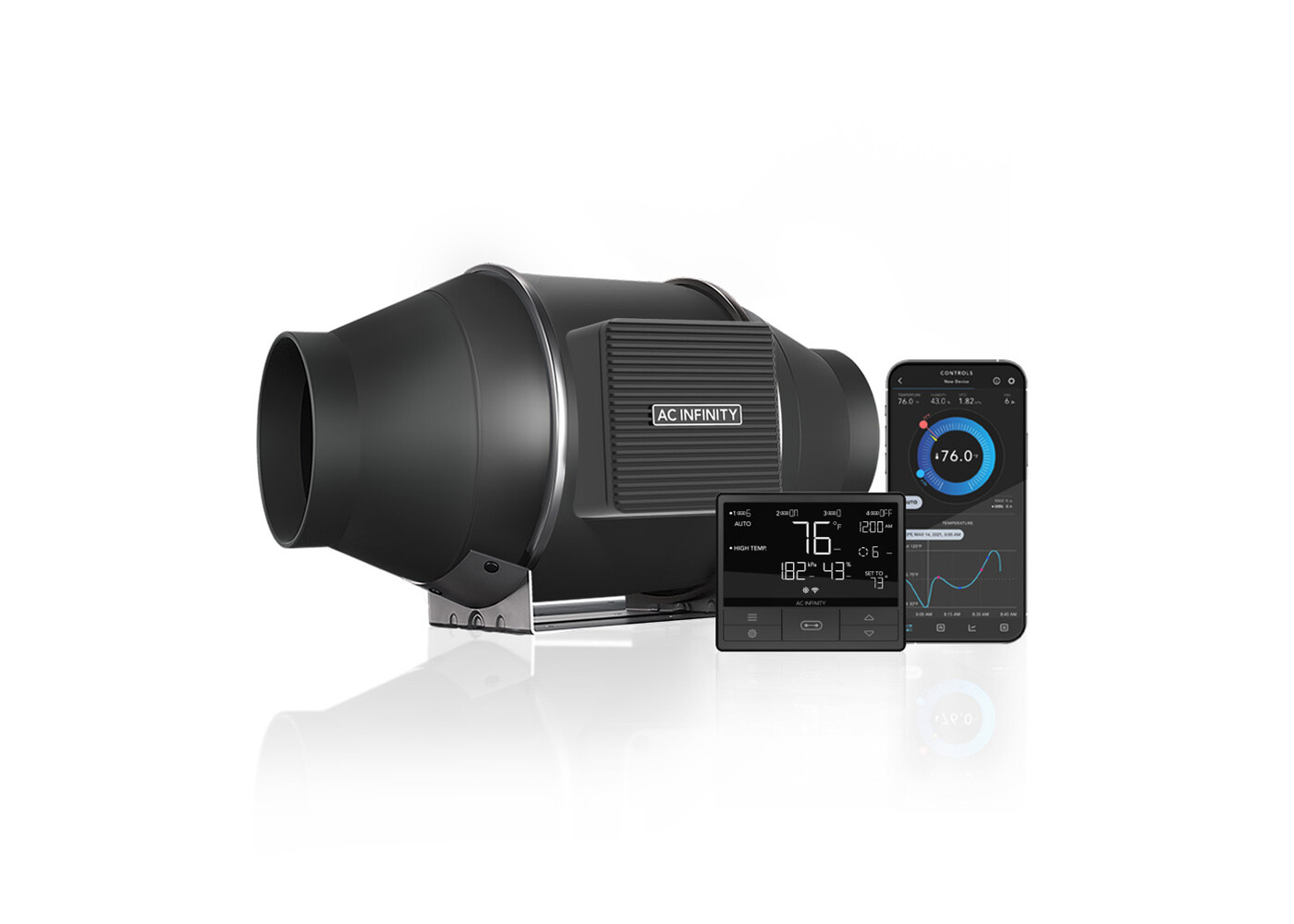 AC Infinity AC Infinity CloudLine 4" Inline Duct Fan w/ Temp & Humidity Controller