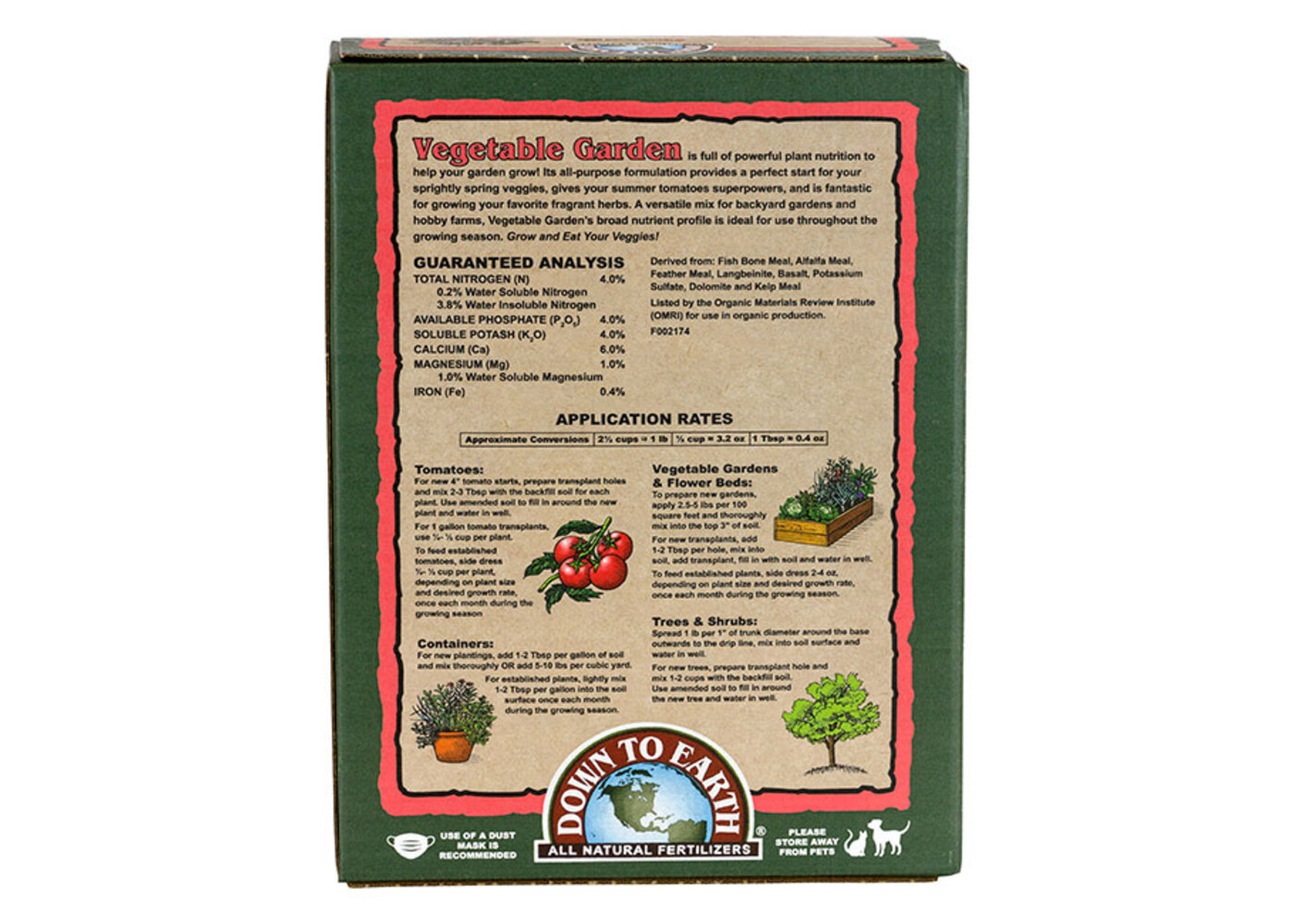 Down To Earth Vegetable Garden 15lb