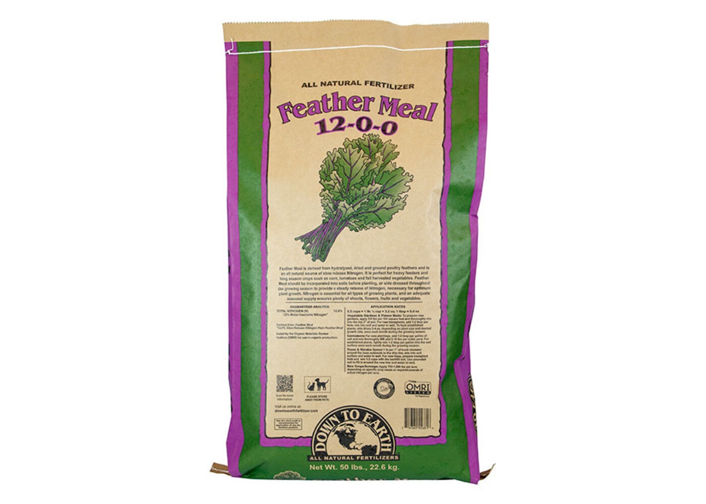 Down To Earth Feather Meal - 50 lb