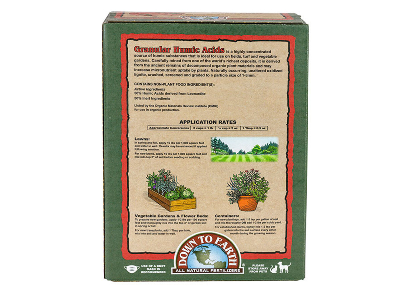 Down To Earth Granular Humic Acid 50lb