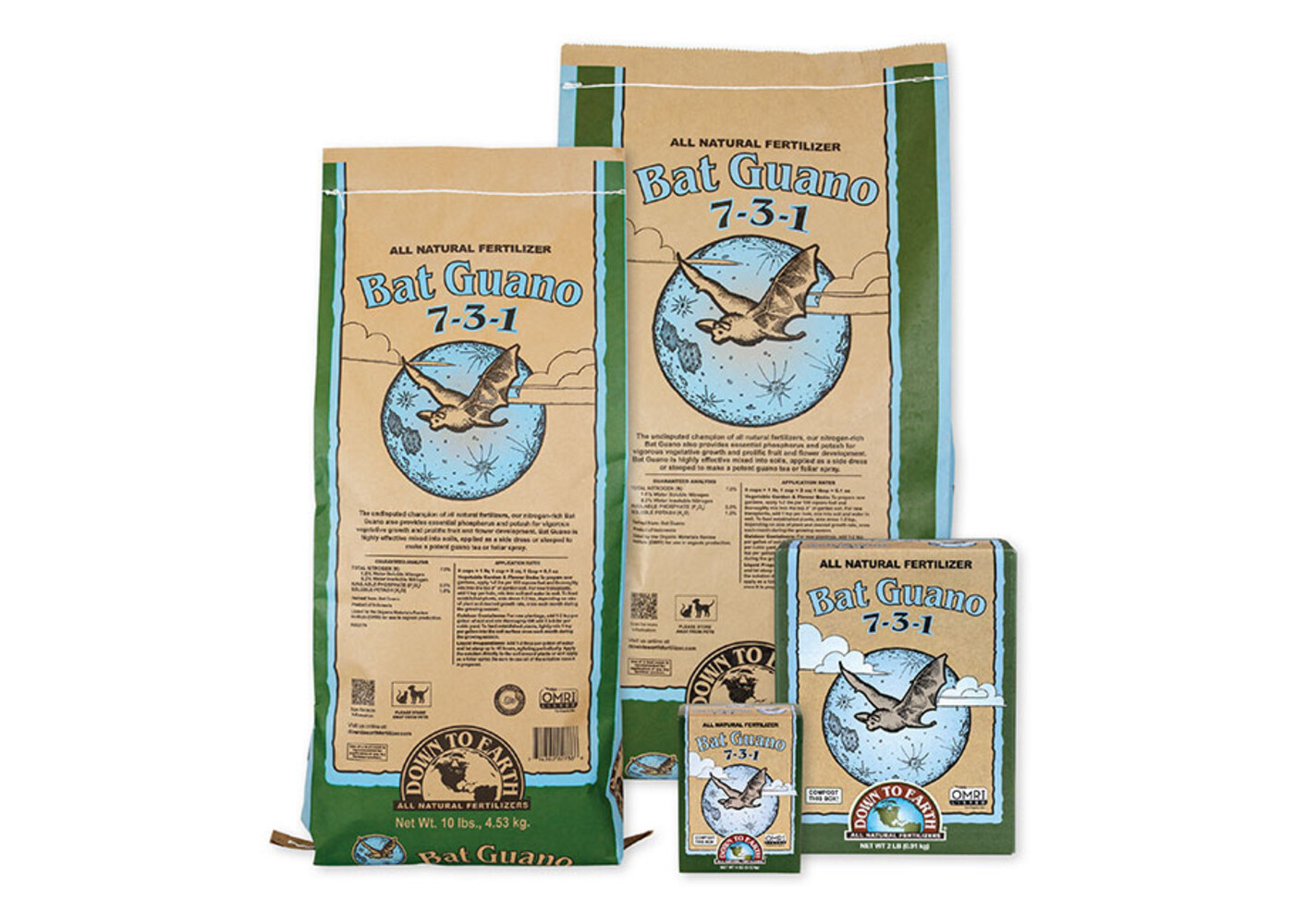 Down To Earth Bat Guano 7-3-1   2 lb
