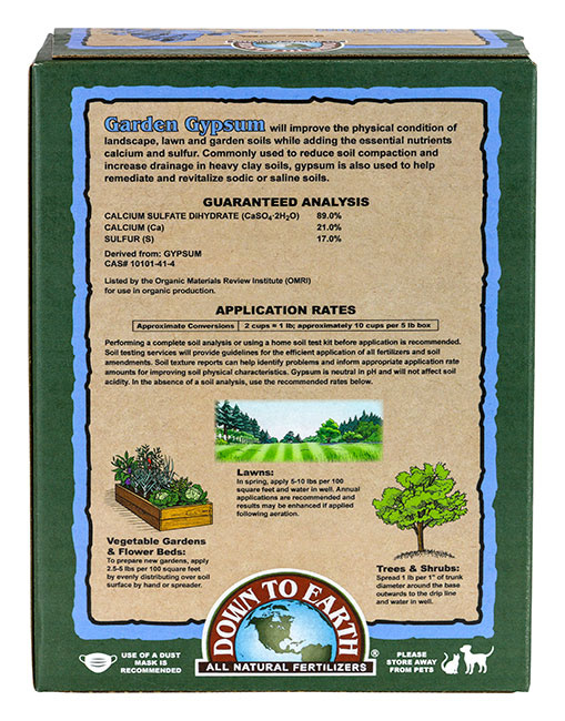 Down To Earth Garden Gypsum 5lb