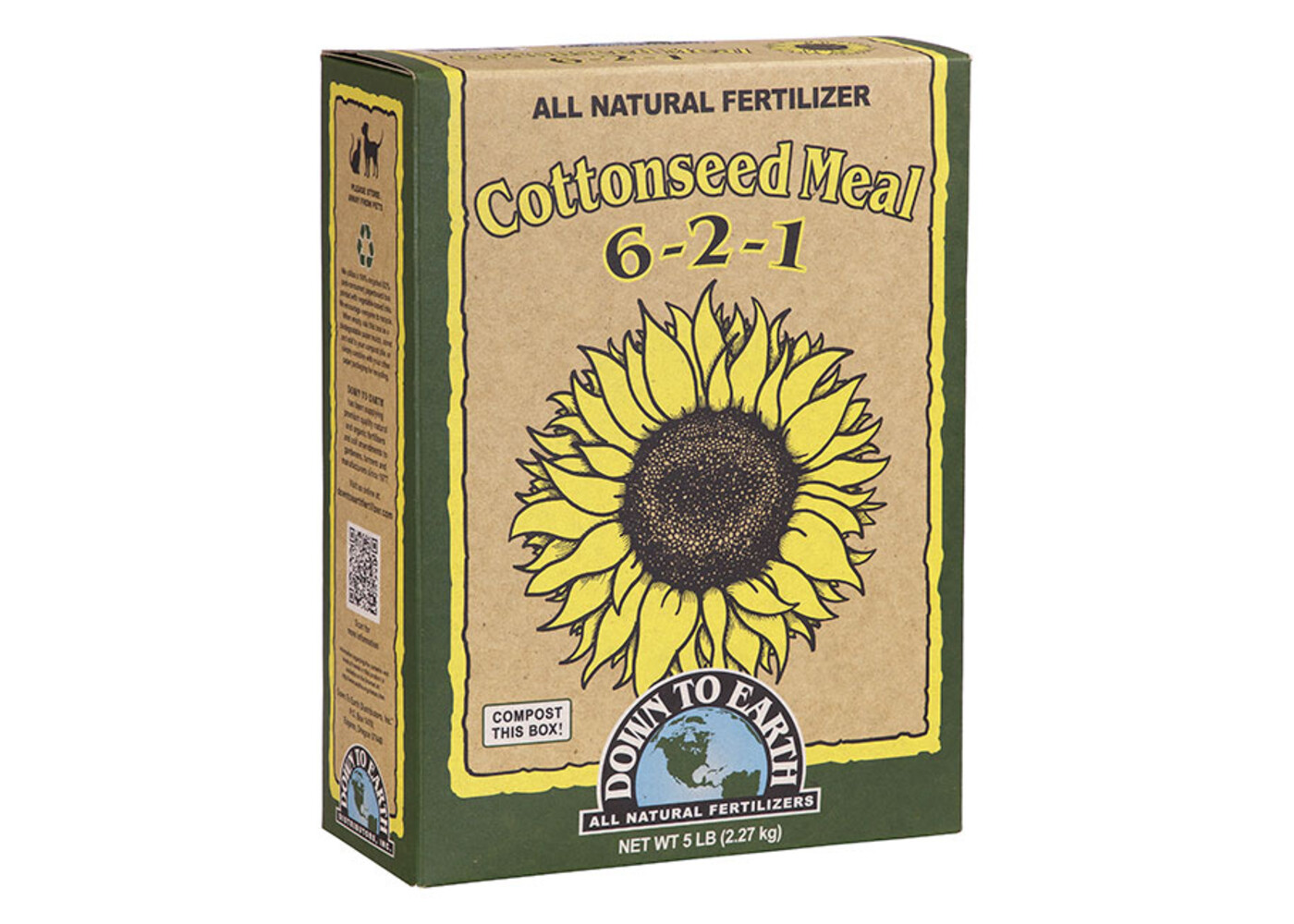 Down To Earth Cottonseed Meal 5lb
