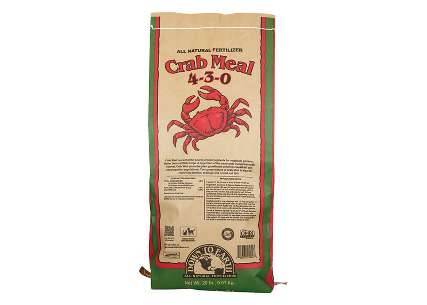 Down To Earth Crab Meal - 20 lb