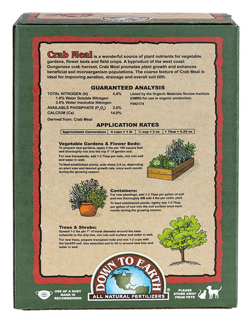 Down To Earth Crab Meal - 20 lb