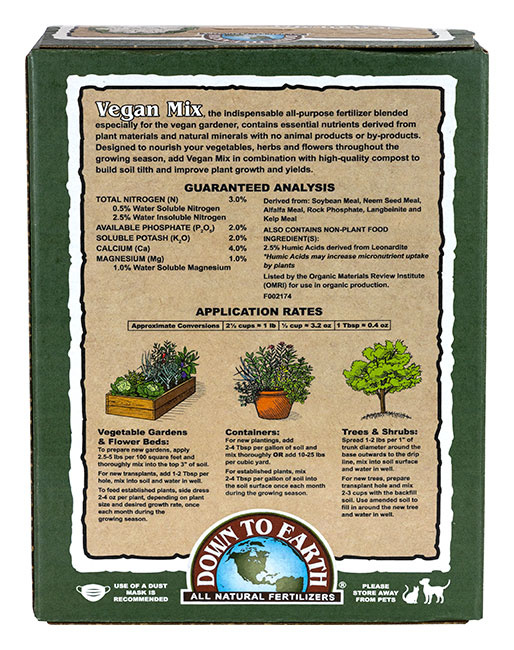 Down To Earth Vegan Mix 5lb