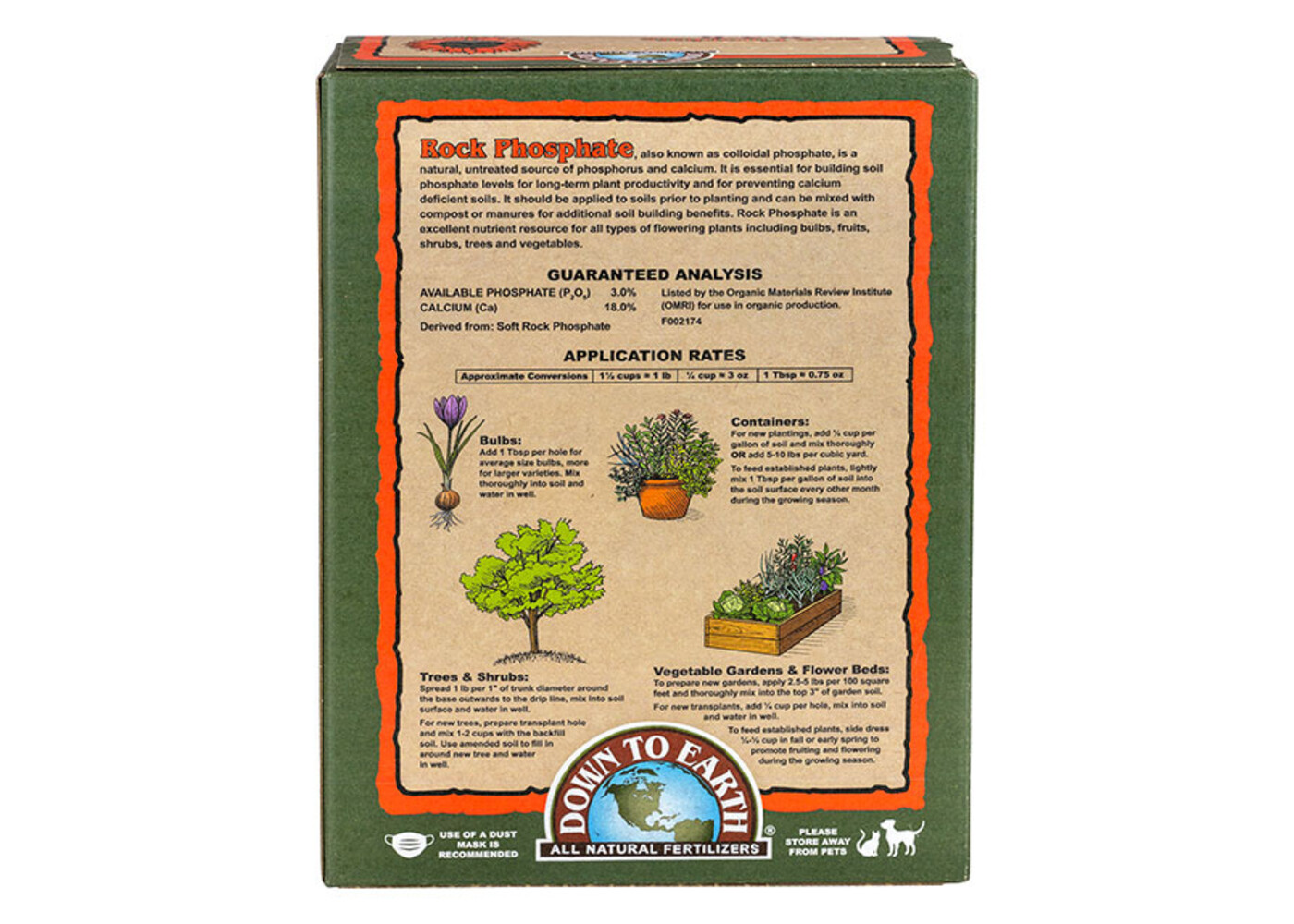 Down To Earth Rock Phosphate 5 lb