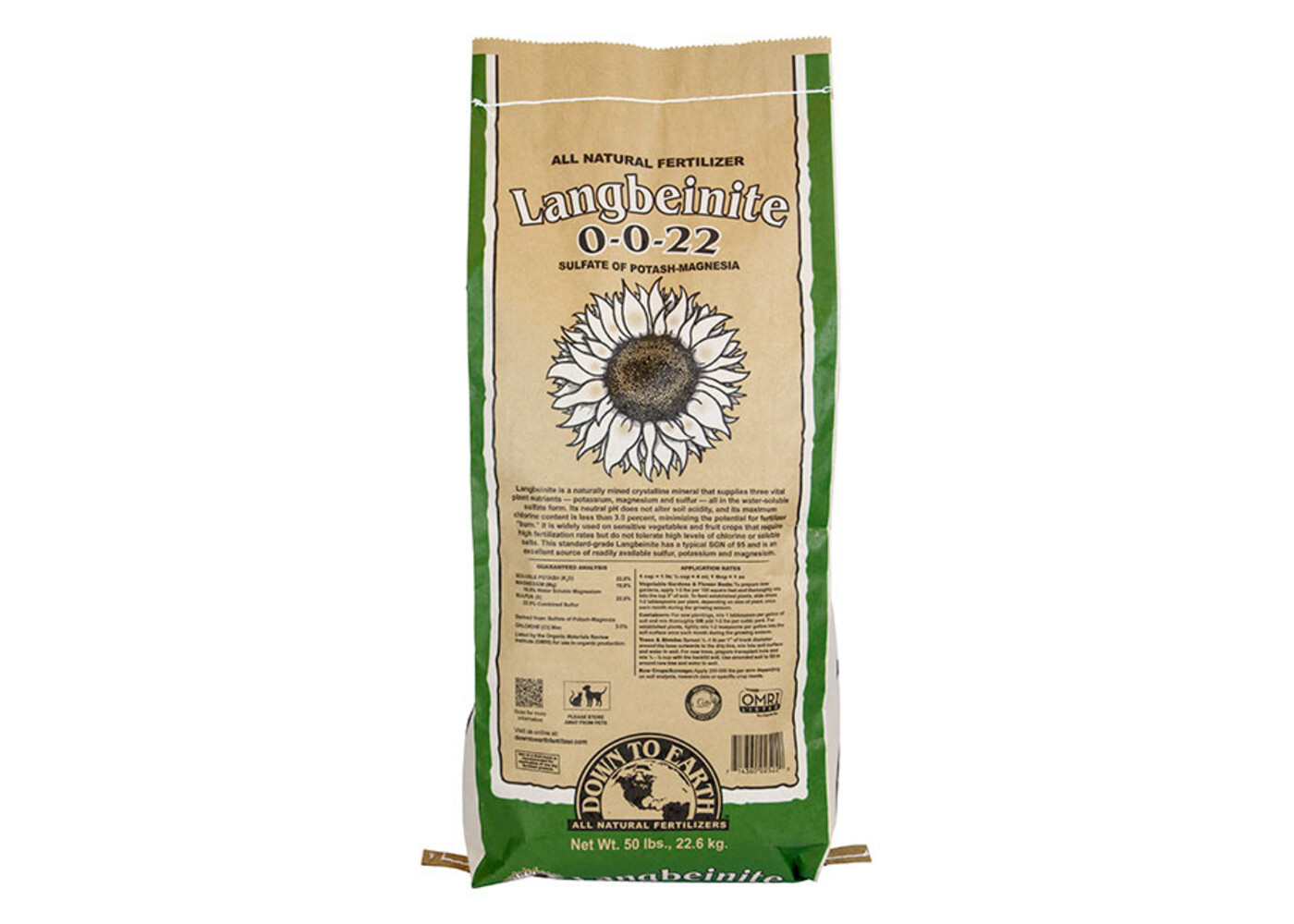Down To Earth Langbeinite (Sul-Po-Mag) - 50 lb