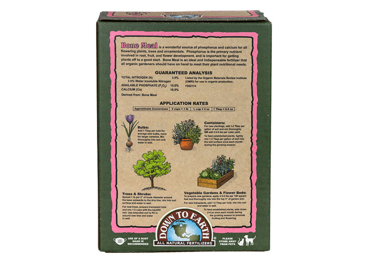 Down To Earth Bone Meal - 50 lb