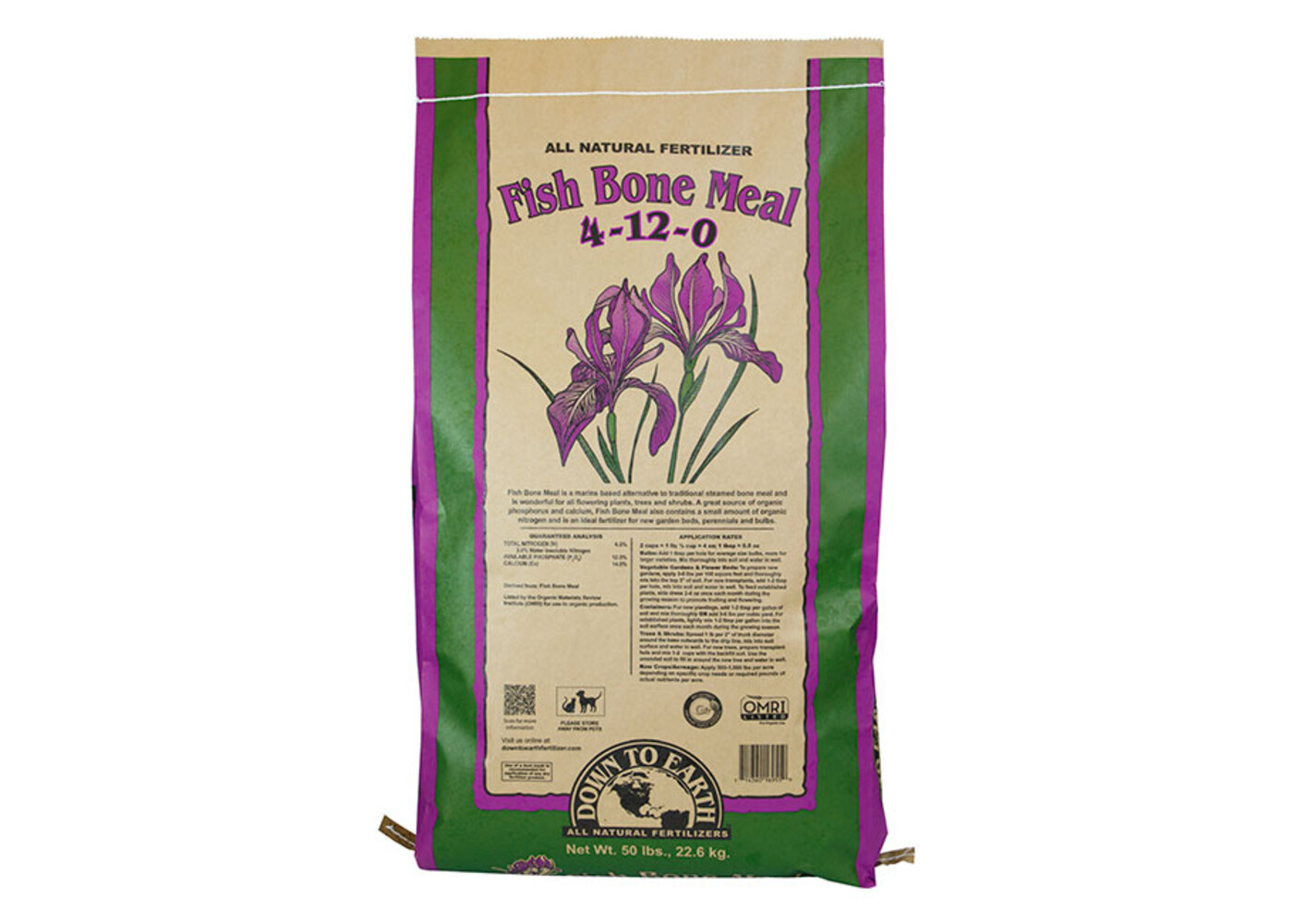 Down To Earth Fish Bone Meal - 50 lb