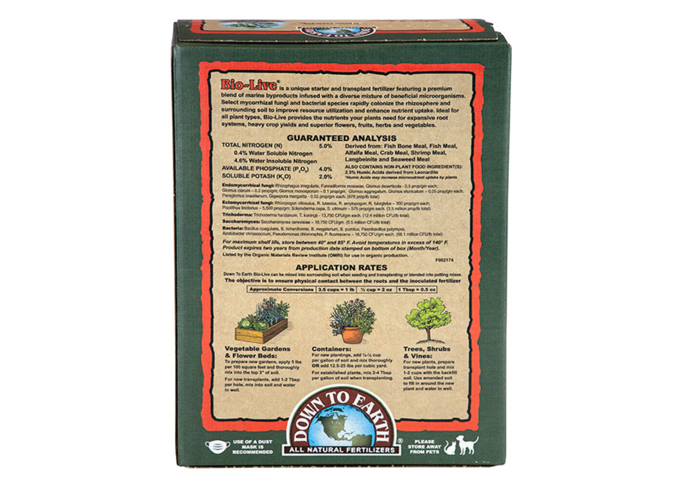 Down To Earth Bio-Live - 5 lb