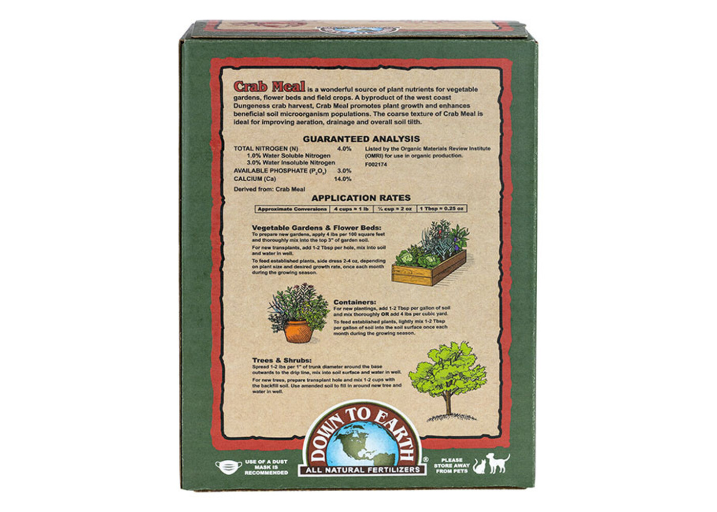 Down To Earth Crab Meal - 4 lb