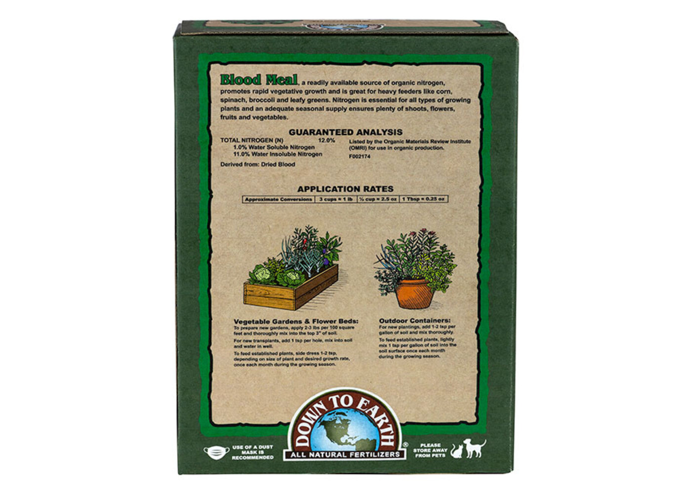 Down To Earth Blood Meal - 4 lb