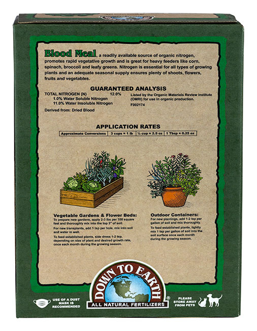 Down To Earth Blood Meal - 4 lb