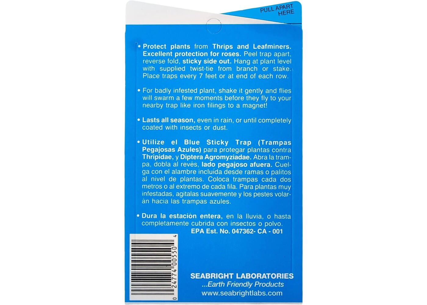 Seabright Sticky Thrip Leafminer Blue Trap 5/Pack