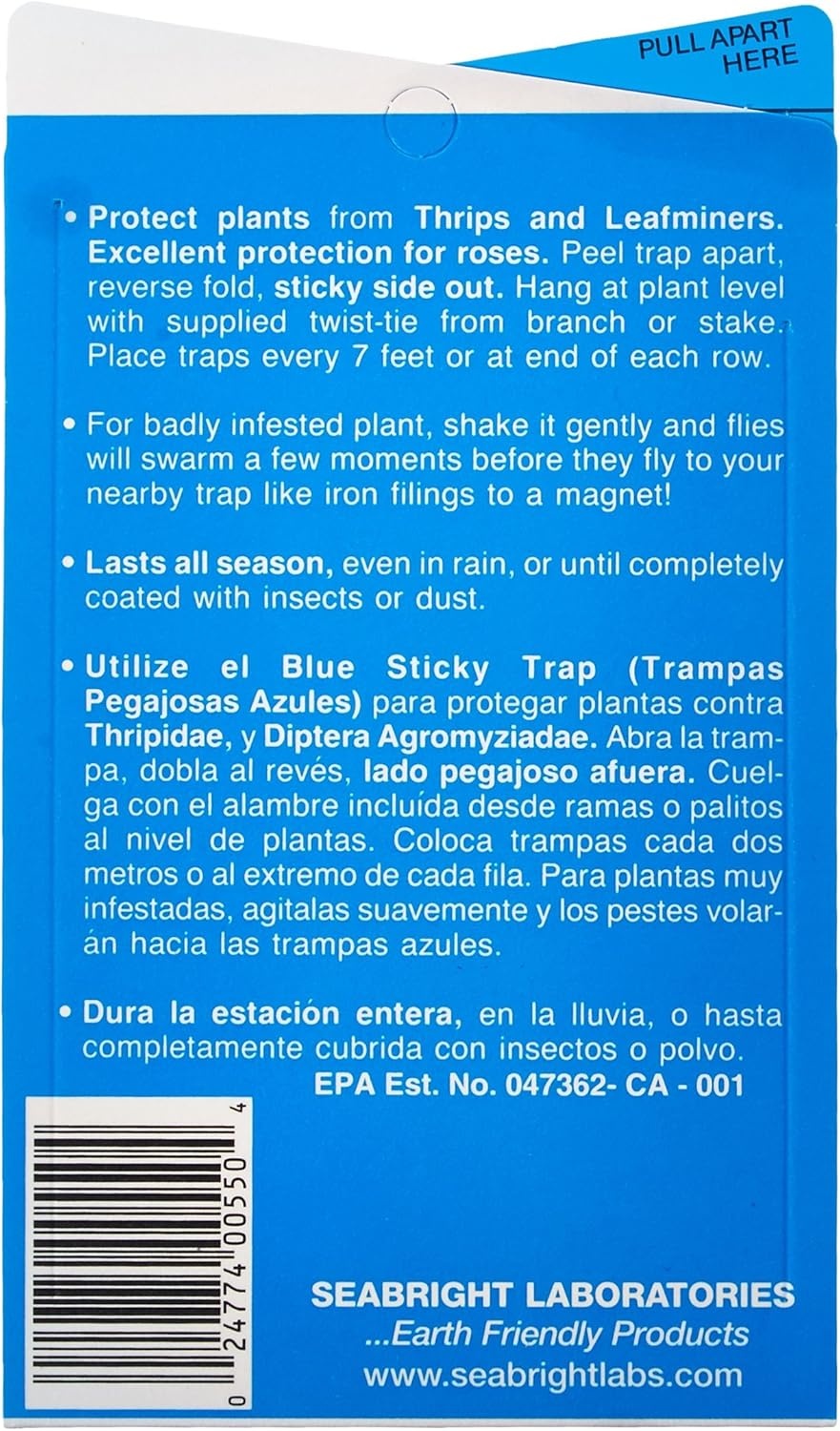 Seabright Sticky Thrip Leafminer Blue Trap 5/Pack