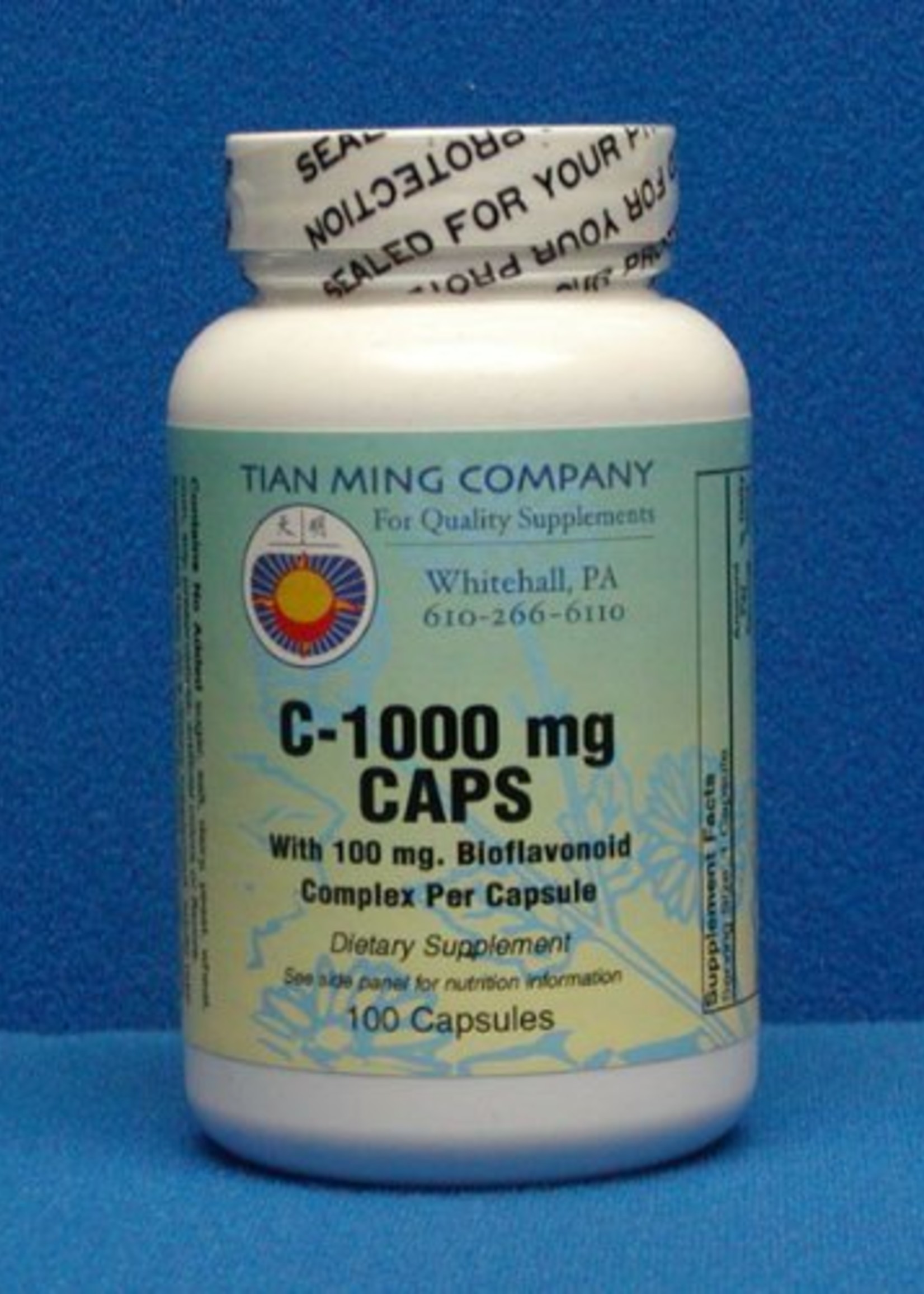Tian Ming Vitamin C - 1000 Mg Caps By Tian Ming Co. (1000 Mg Capsules W/100 Mg Bioflavinoids - 250 Capsules)