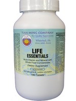 Tian Ming Life Essentials Multi-Vitamin And Mineral With Whole Food Concentrate 180 (Veg Tablets) by Tian Ming Co.