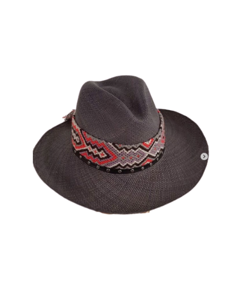 grey panama hat