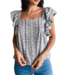 Python Sequin Baby Doll Top