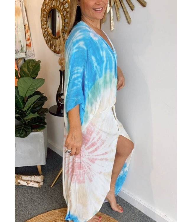 Tie Dye Twist-Front Cover Up