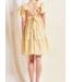 Flutter Sleeve Babydoll Mini Dress