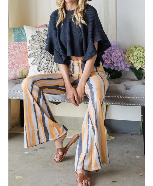 Striped Flare Pants