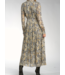 Paisley V-Neck Midi Dress