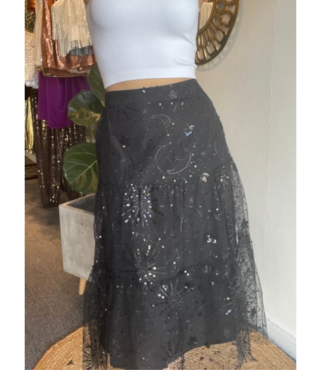 Holiday Tulle Midi Skirt